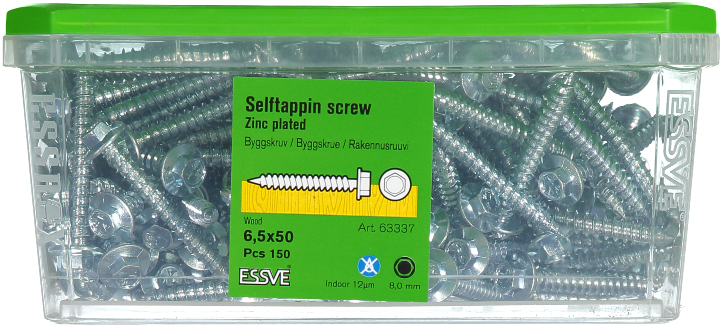 BYGGPLÅTSKRUV A 6KF FZB 6.5X50 FP/150