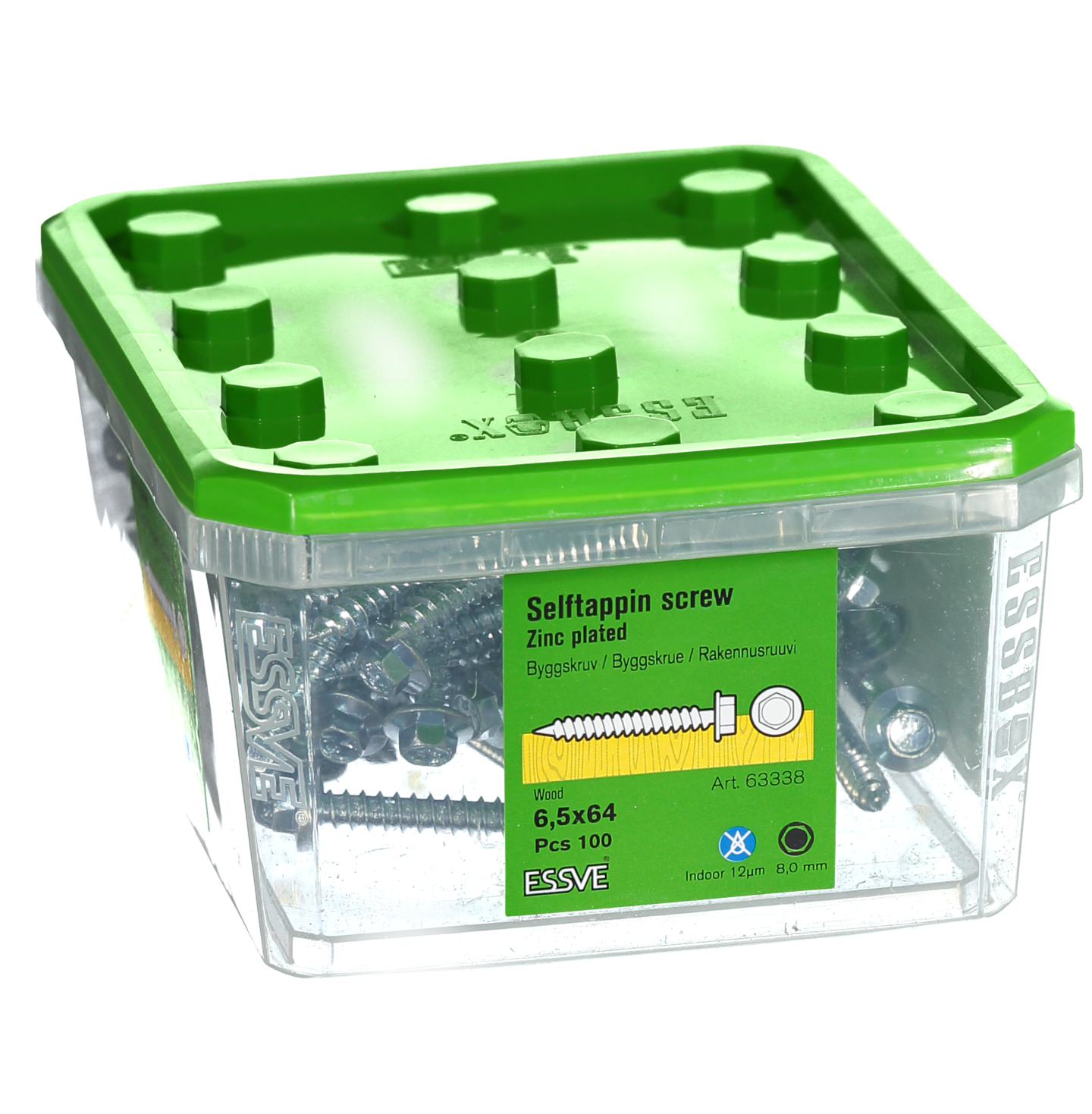 BYGGPLÅTSKRUV A 6KF FZB 6.5X64 FP/100