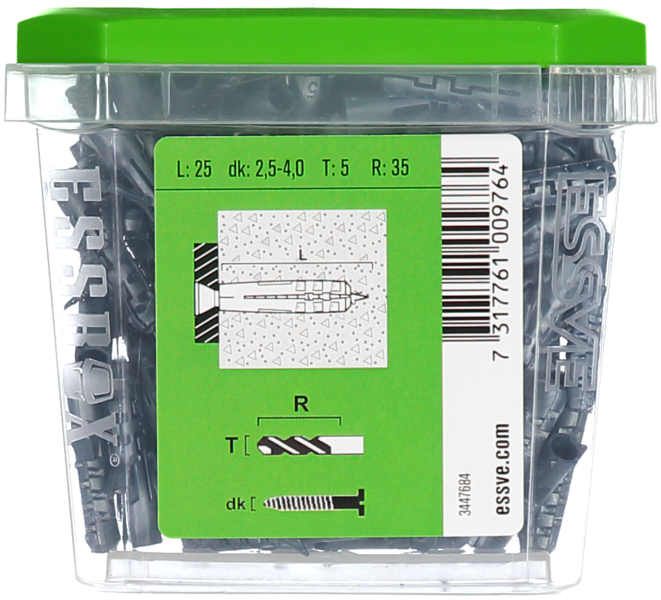 NYLONPLUGG N  5X25MM 100ST