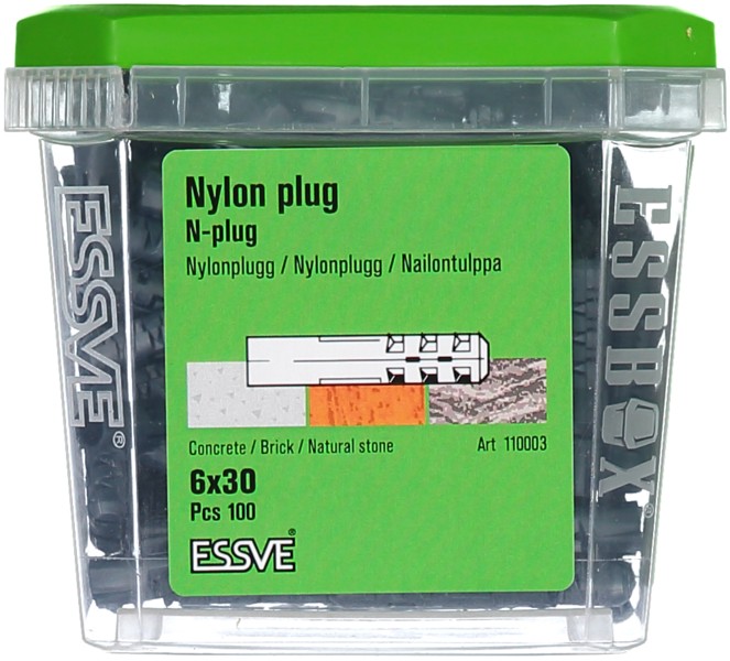 NYLONPLUGG N  6X30MM 100ST