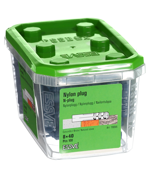 NYLONPLUGG N  8X40MM 100ST