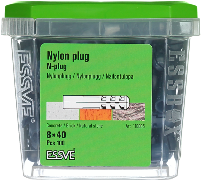 NYLONPLUGG N  8X40MM 100ST