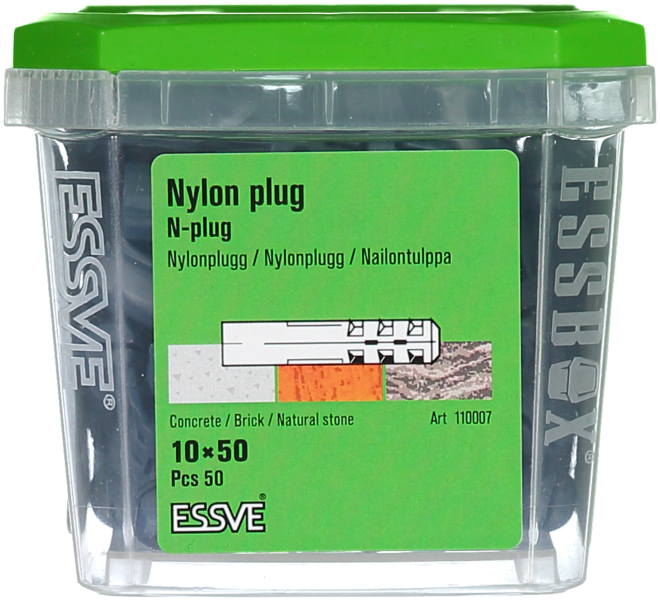 NYLONPLUGG N 10X50MM 50ST