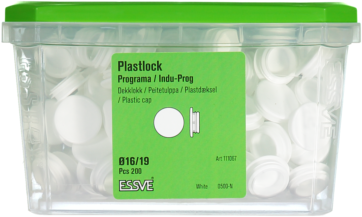 TÄCKLOCK 16/19 VIT 200P