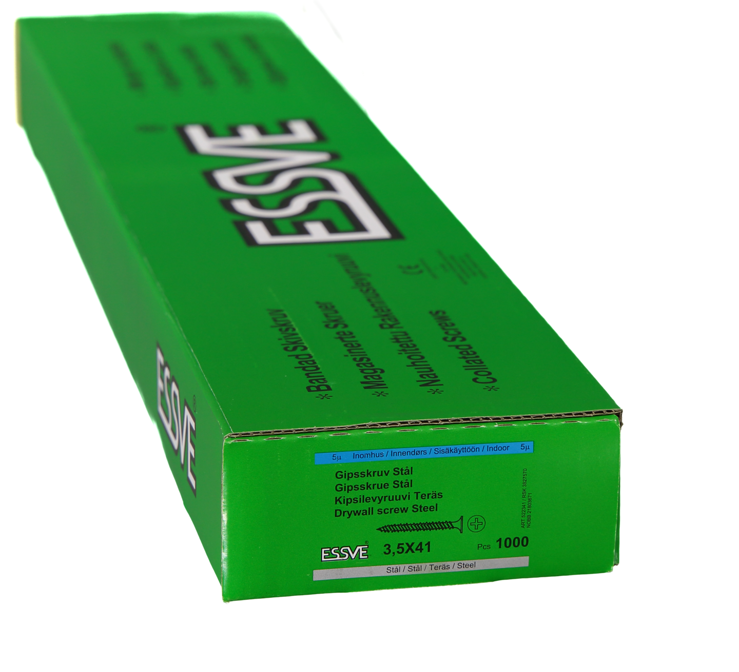 GIPSSKRUV STÅL BA 3,5X41 1000 BLANKFÖRZINKAD