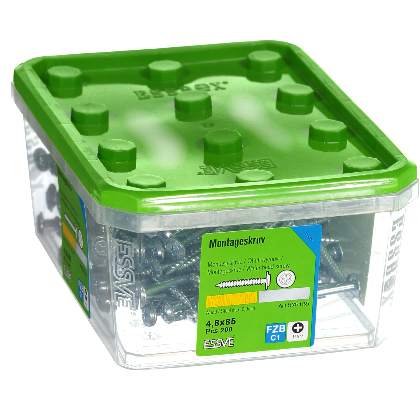 MONTAGESKRUV ESSVE MED VASS SPETS PH2 FZB 4,8X85 200ST
