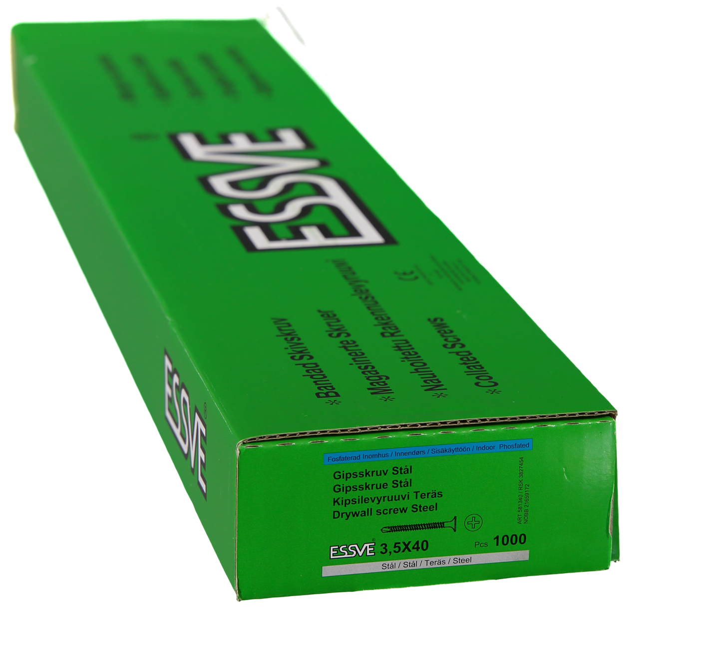 GIPSSKRUV BS BA 3,5X40 1000ST PH2 BANDAD STÅLREGEL FOSFATERA