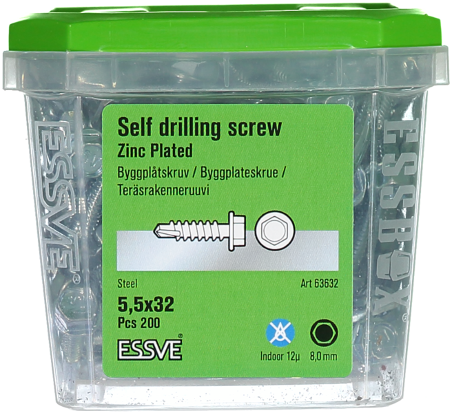 BYGGPLÅTSKRUV BS 6K FZB 5,5X32 200ST 63632