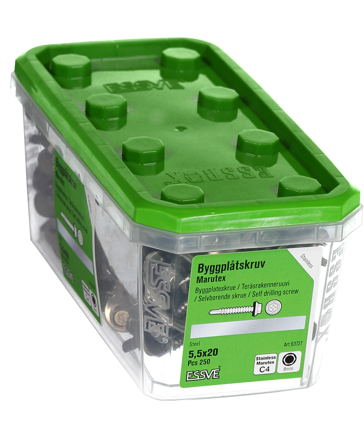 BYGGPLÅTSKRUV BMB A2 5.5X20 250ST