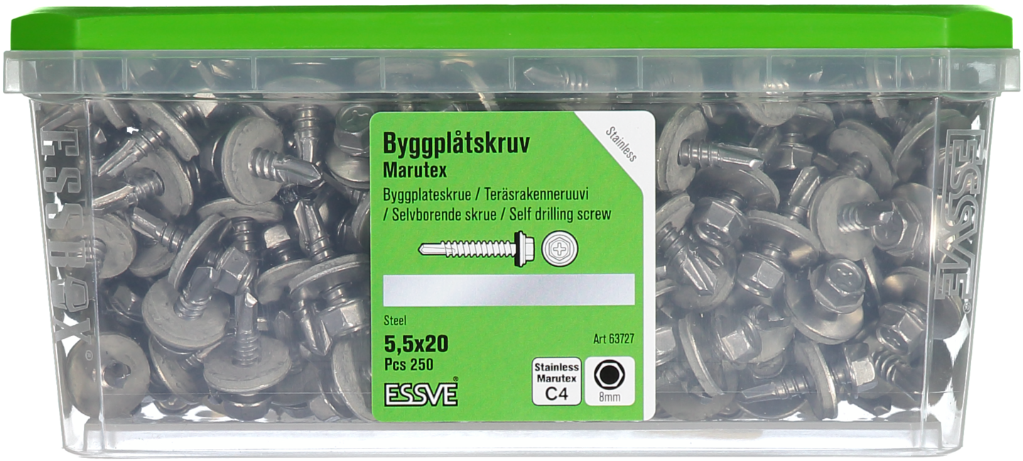 BYGGPLÅTSKRUV BMB A2 5.5X20 250ST