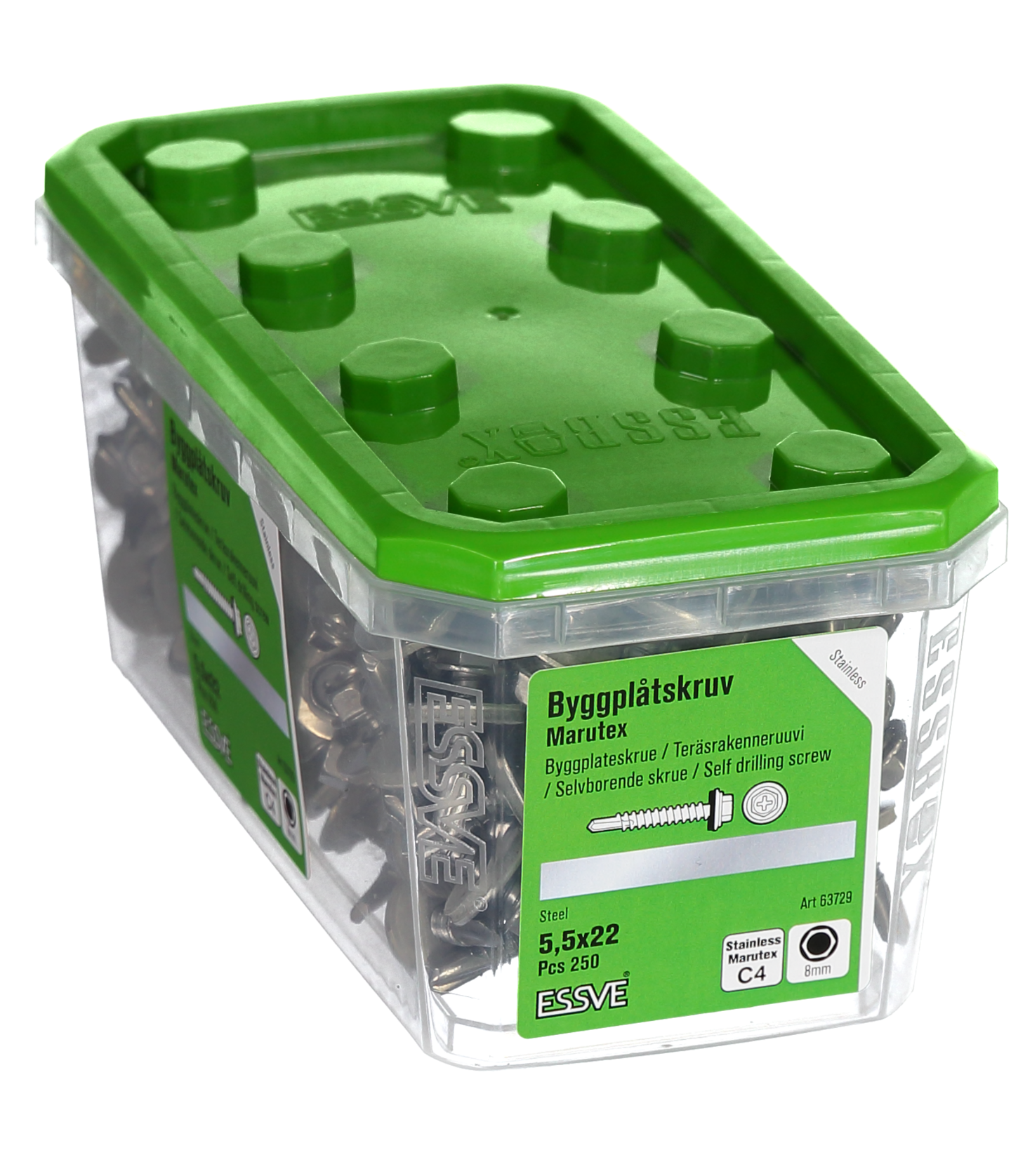 BYGGPLÅTSKRUV BMB A2 5.5X22 250ST