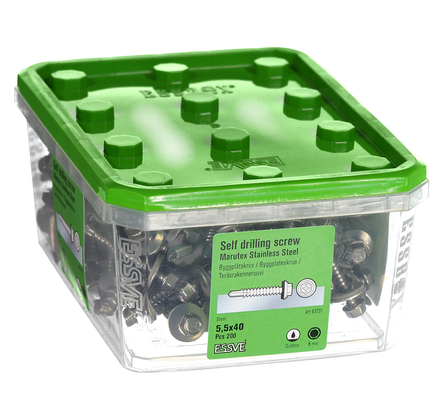 BYGGPLÅTSKRUV BMB A2 5.5X40 200ST