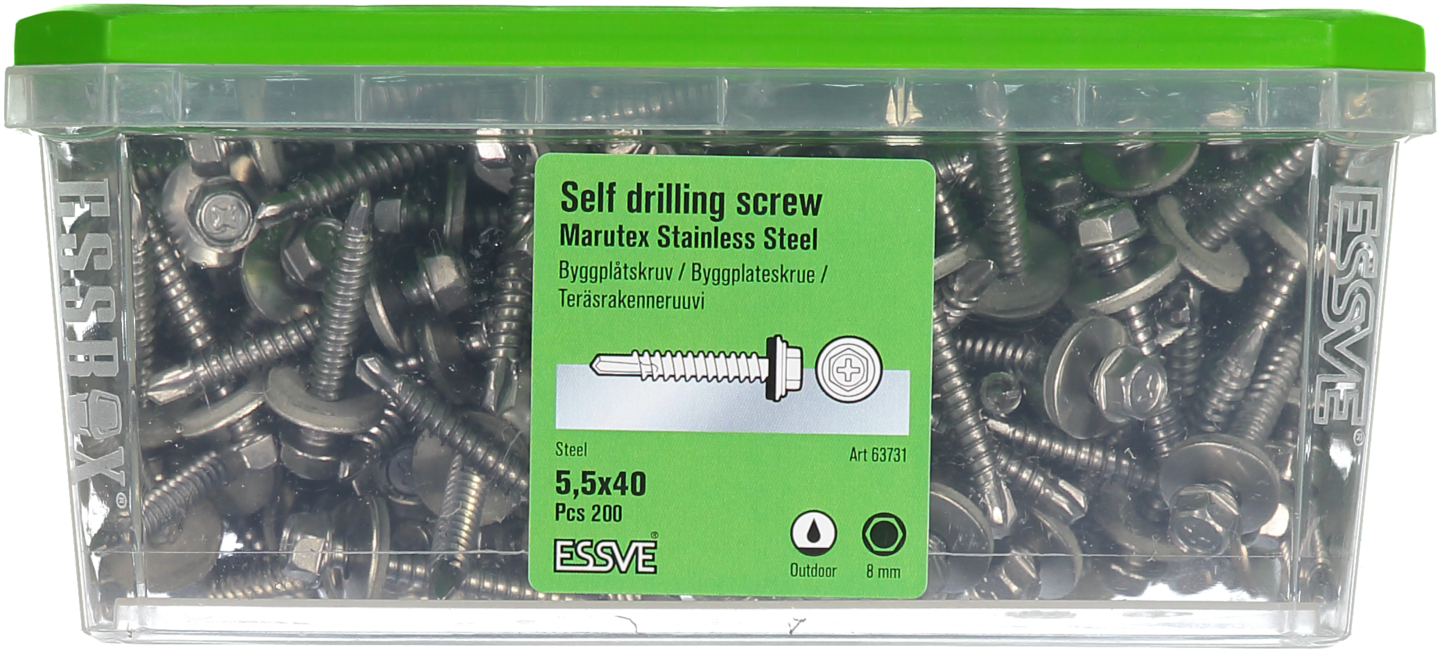 BYGGPLÅTSKRUV BMB A2 5.5X40 200ST