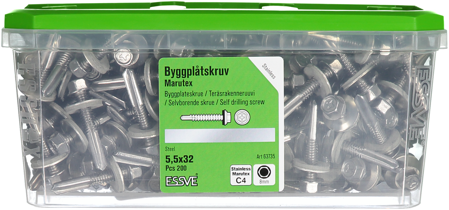 BYGGPLÅTSKRUV BMB A2 5.5X32 200ST