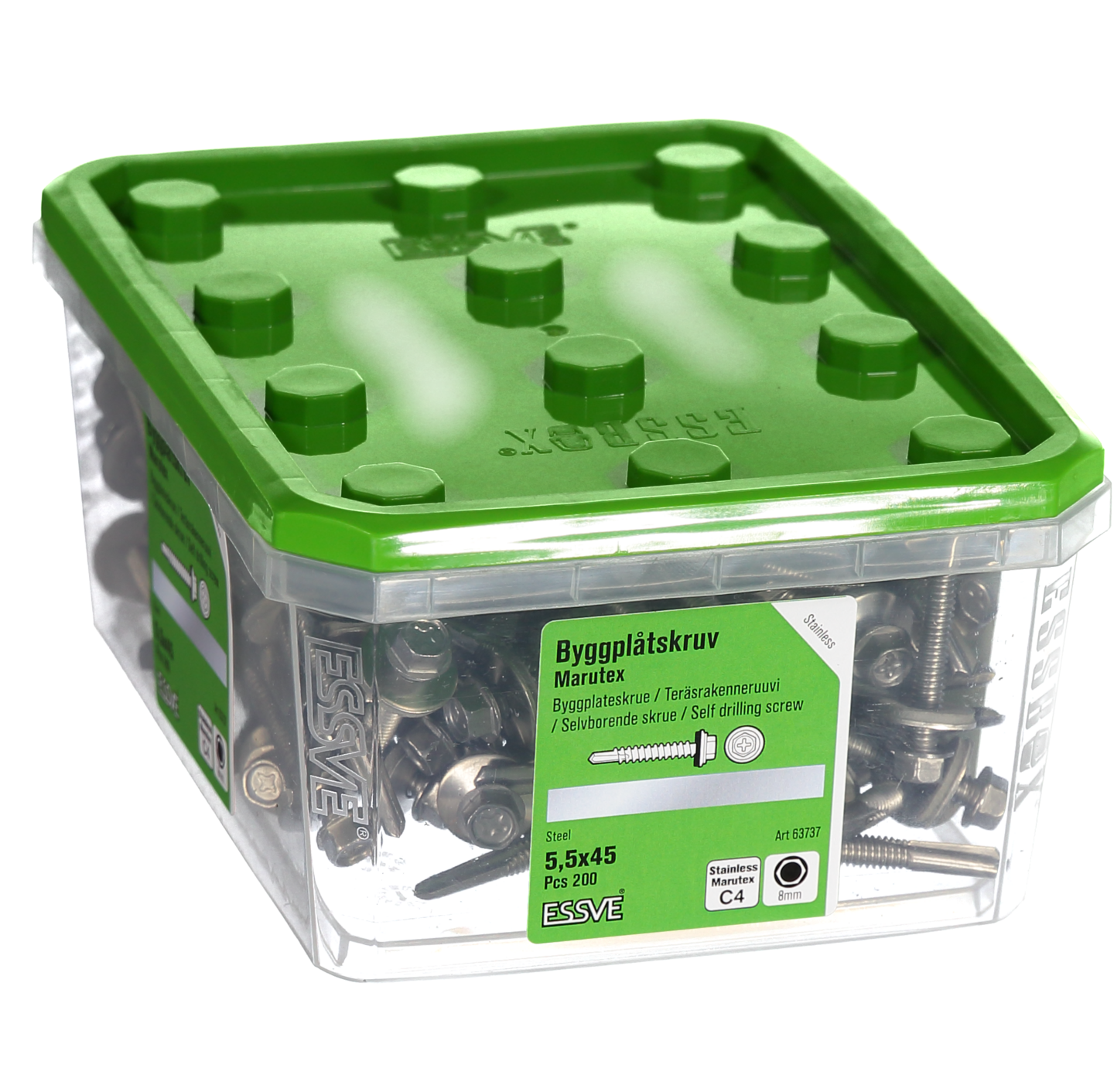 BYGGPLÅTSKRUV BMB A2 5.5X45 200ST