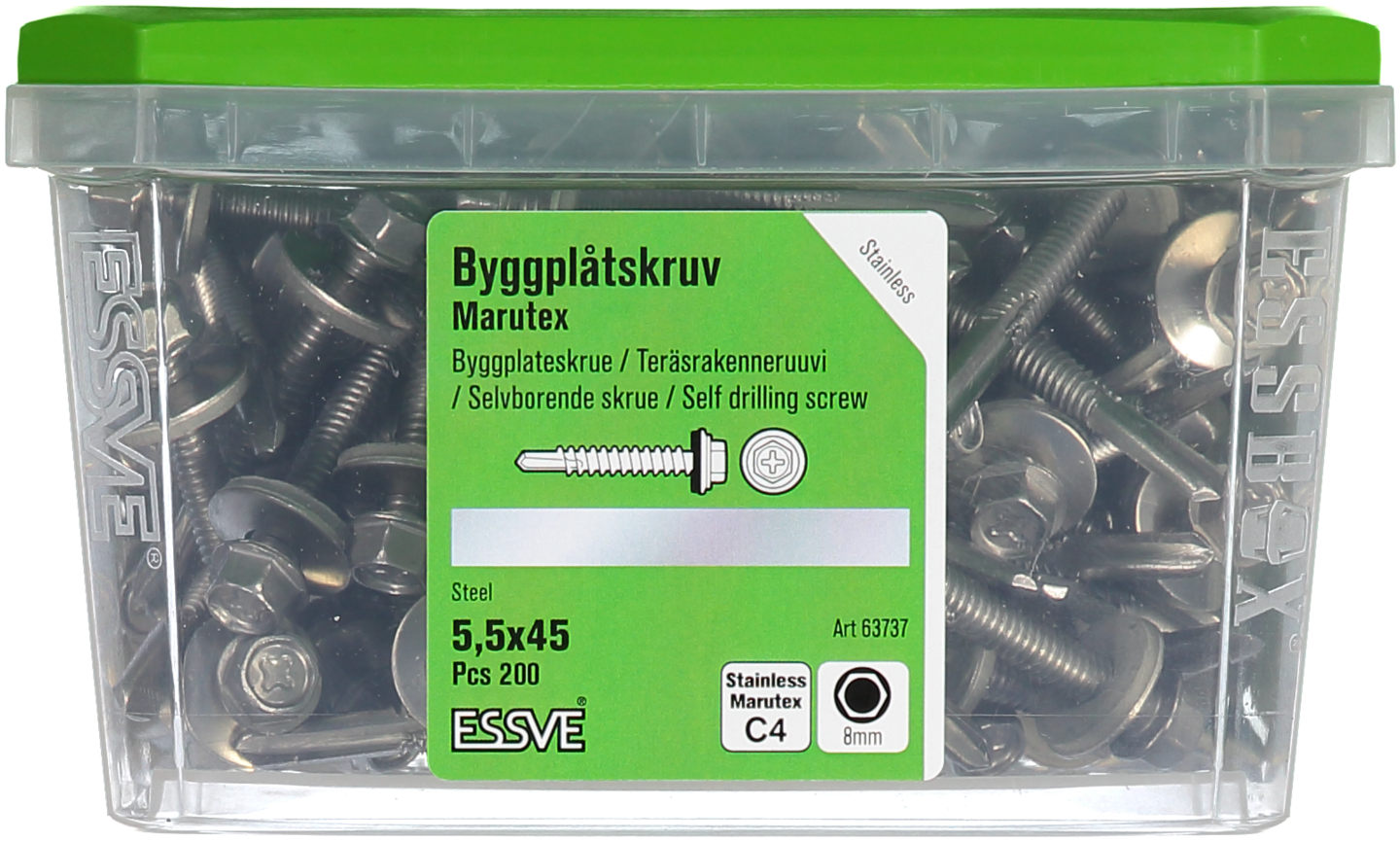 BYGGPLÅTSKRUV BMB A2 5.5X45 200ST