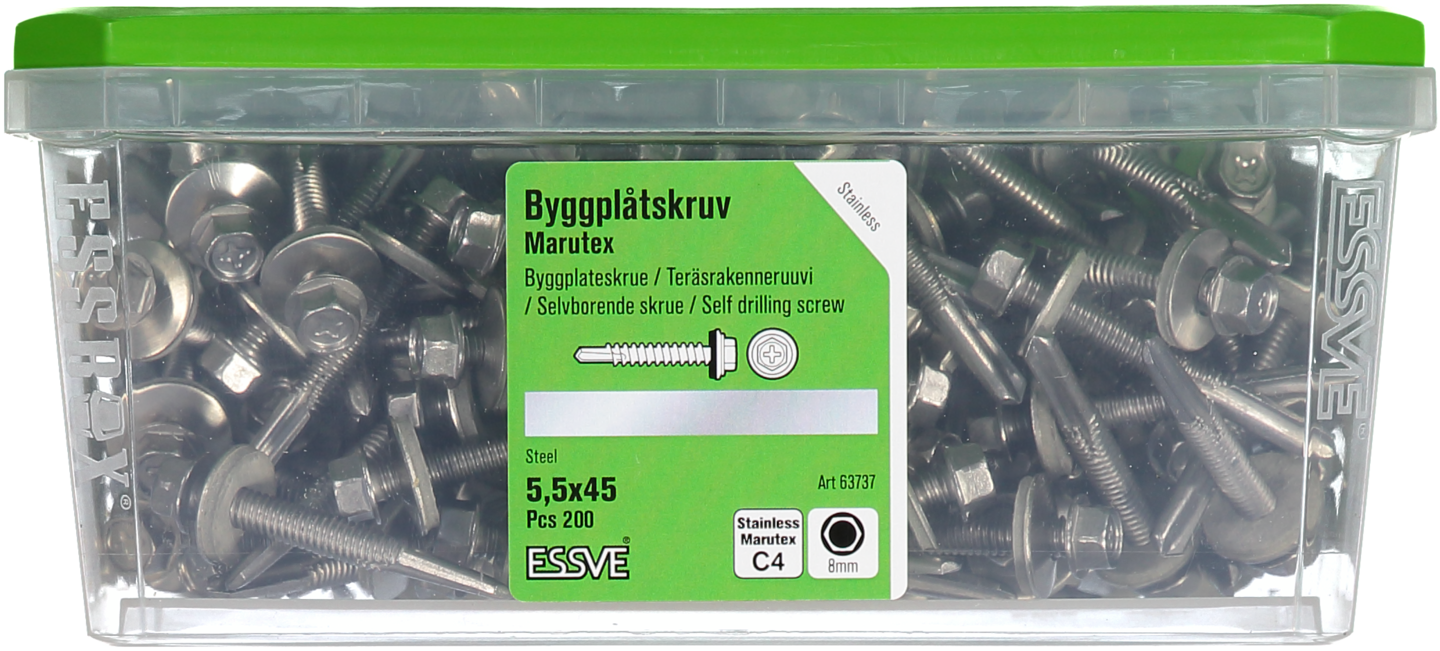 BYGGPLÅTSKRUV BMB A2 5.5X45 200ST