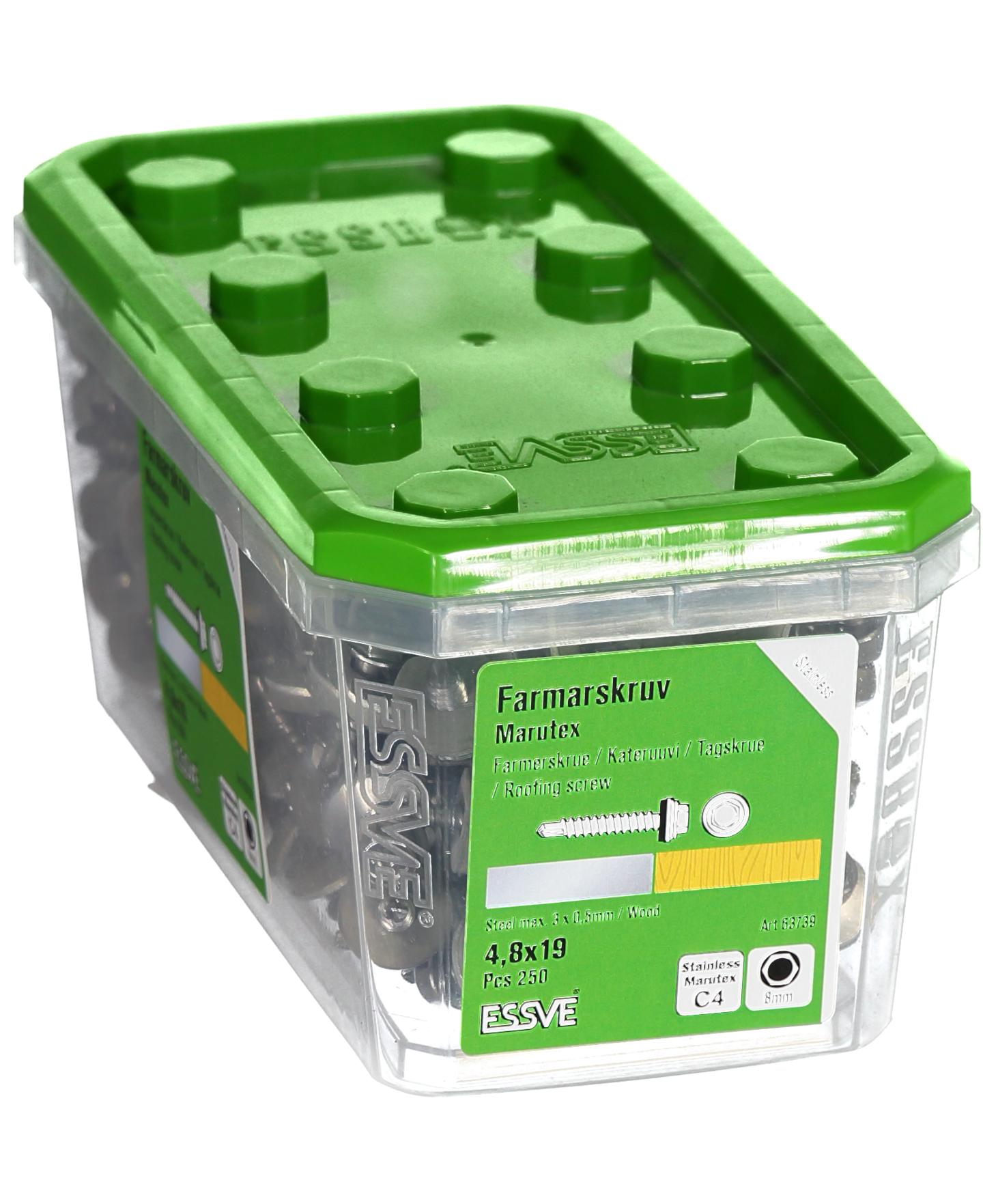 ÖVERLAPPSKRUV BMB A2 4.8X19 250ST