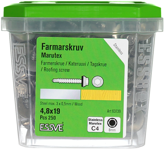 ÖVERLAPPSKRUV BMB A2 4.8X19 250ST