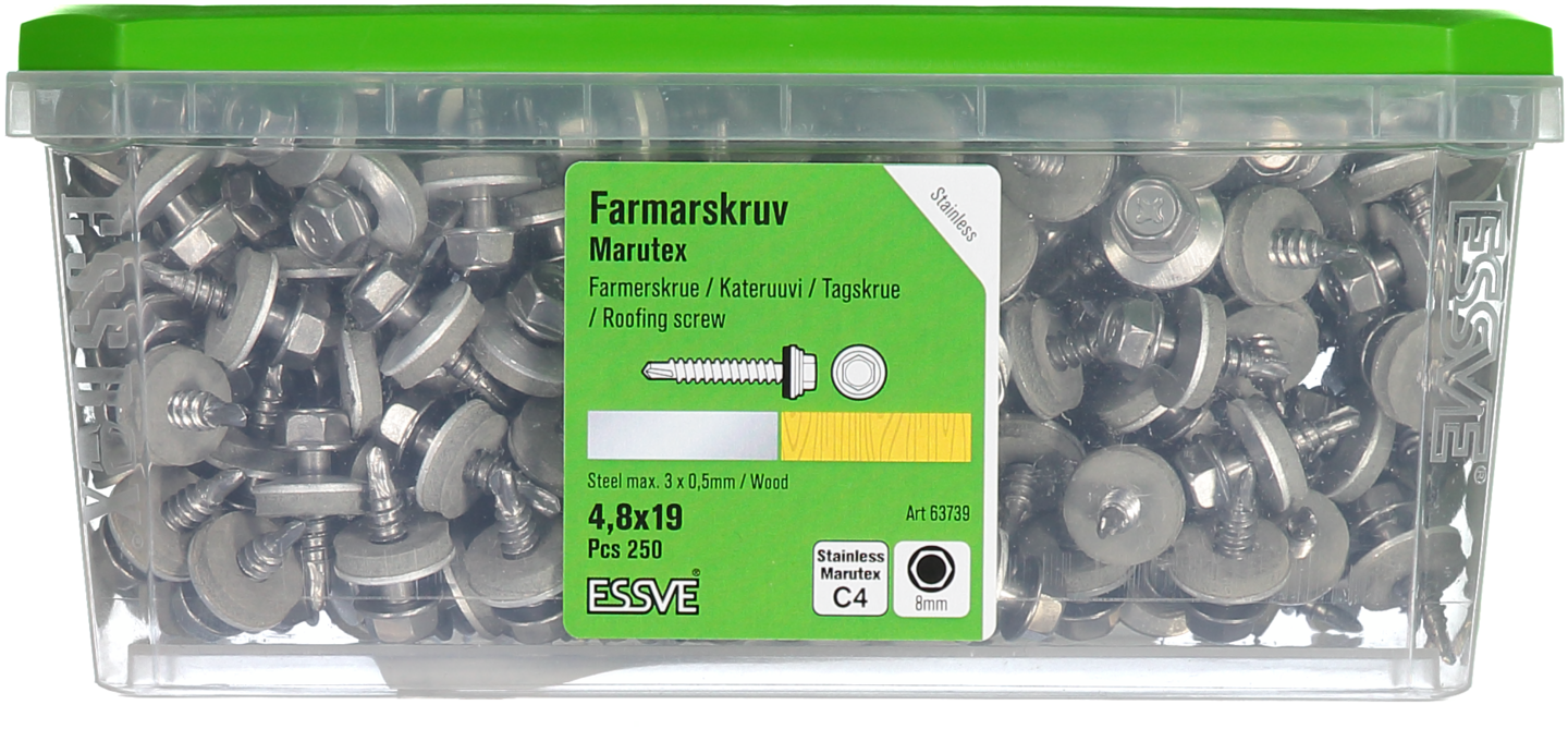 ÖVERLAPPSKRUV BMB A2 4.8X19 250ST