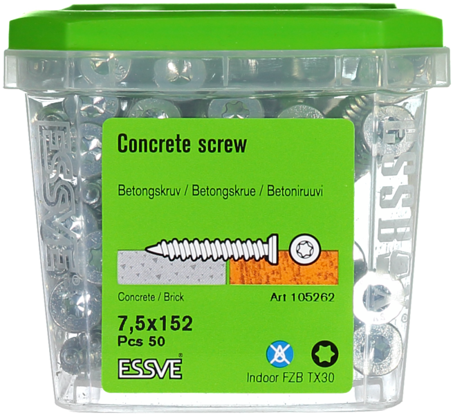 BETONGSKRUV FH FZB 7.5X152 50ST