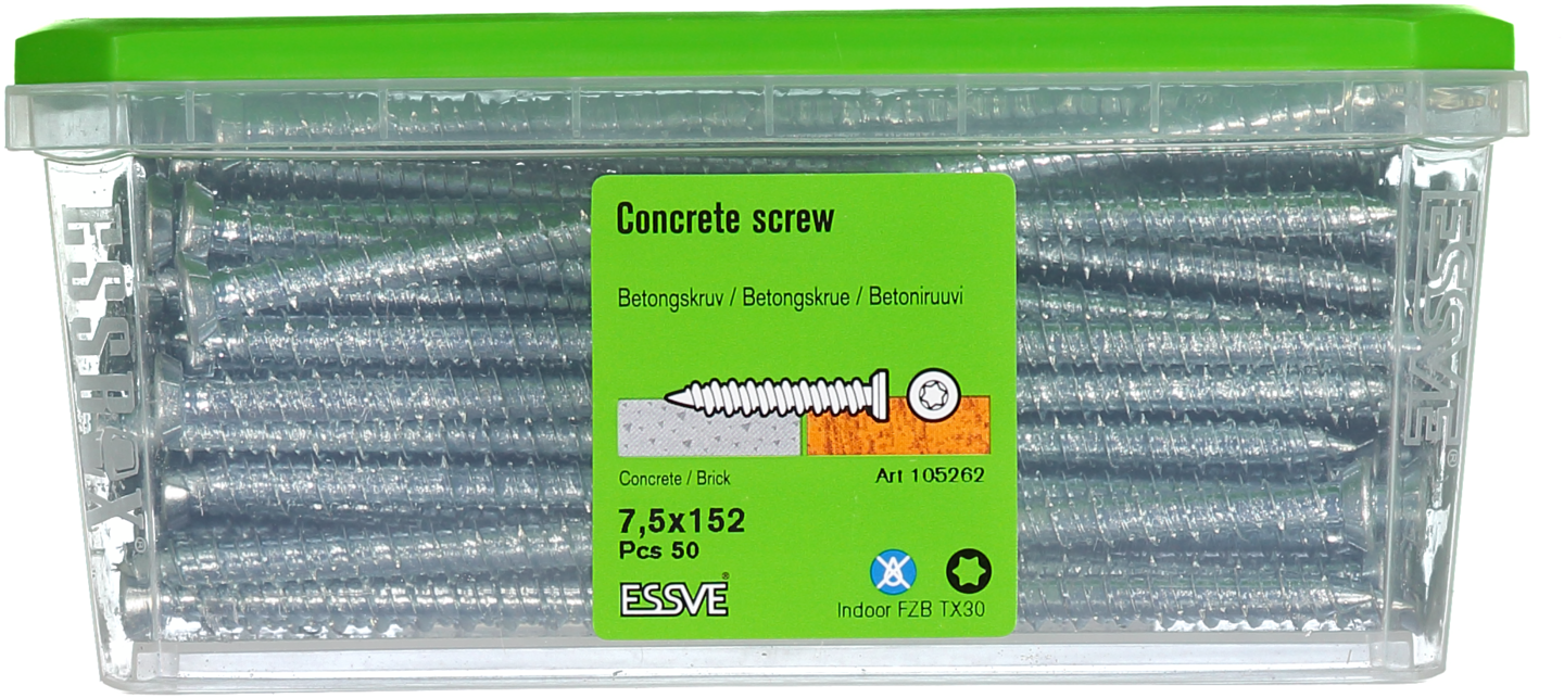 BETONGSKRUV FH FZB 7.5X152 50ST