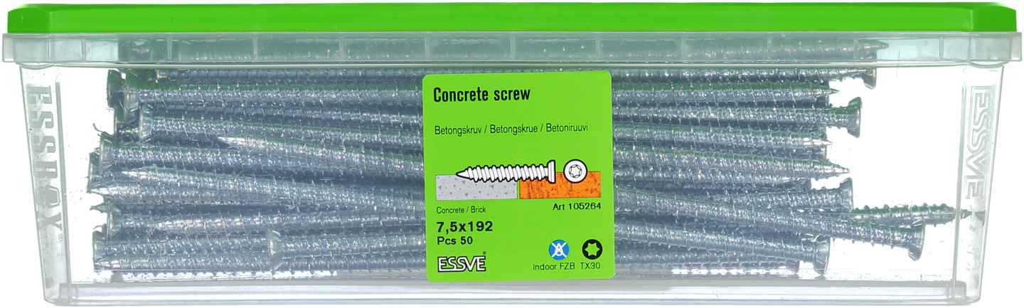 BETONGSKRUV FH FZB 7.5X192 50ST