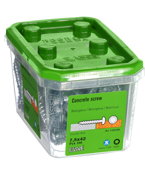 BETONGSKRUV KH FZB 7.5X42 100ST