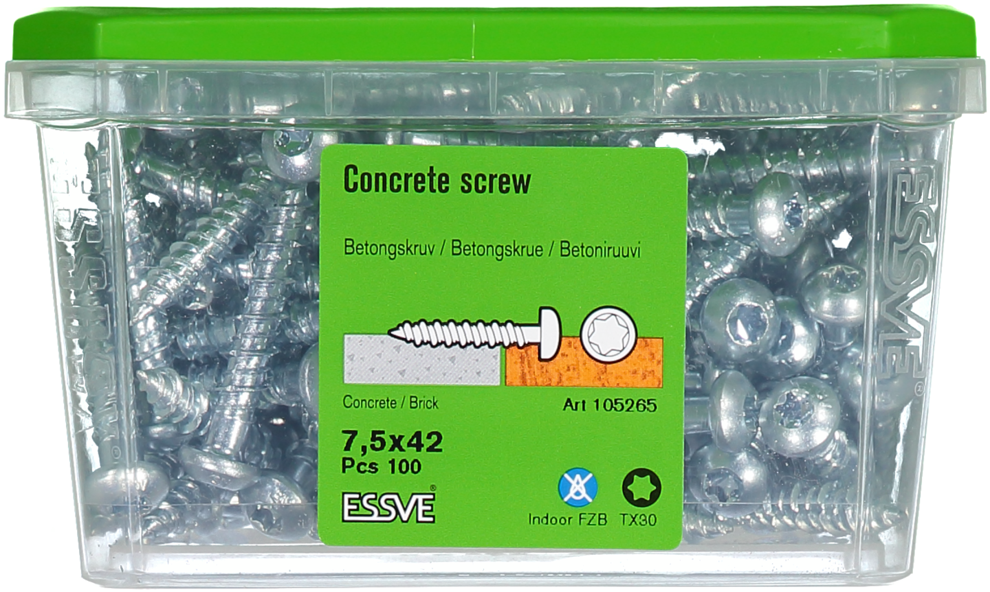 BETONGSKRUV KH FZB 7.5X42 100ST