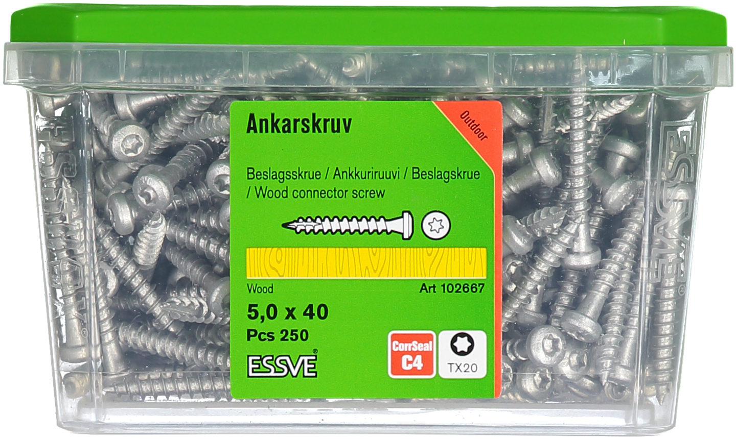ANKARSKRUV CORRSEAL 5X40  250 TX20 FIBERCUT