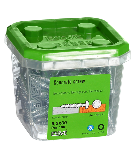 BETONGSKRUV KH FZB 6.3X30 100ST