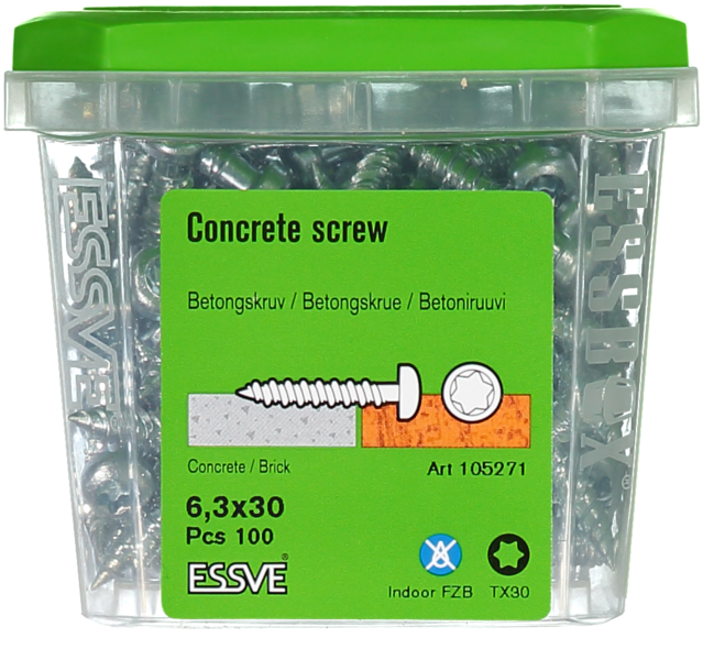 BETONGSKRUV KH FZB 6.3X30 100ST