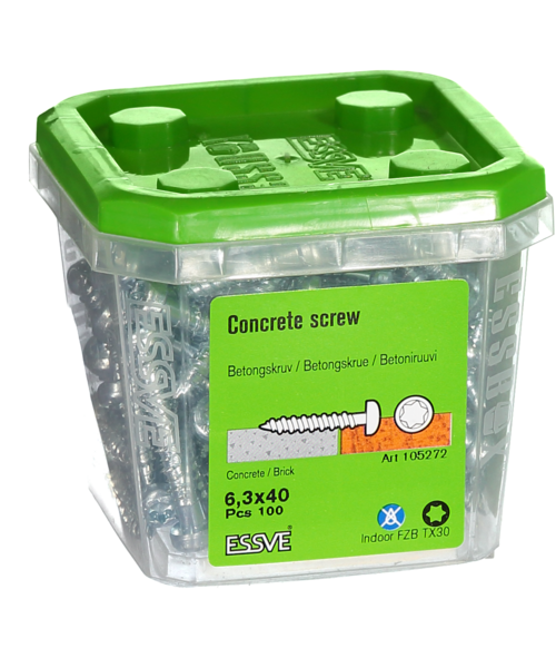 BETONGSKRUV KH FZB 6.3X40 100ST