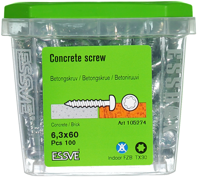 BETONGSKRUV KH FZB 6.3X60 100ST