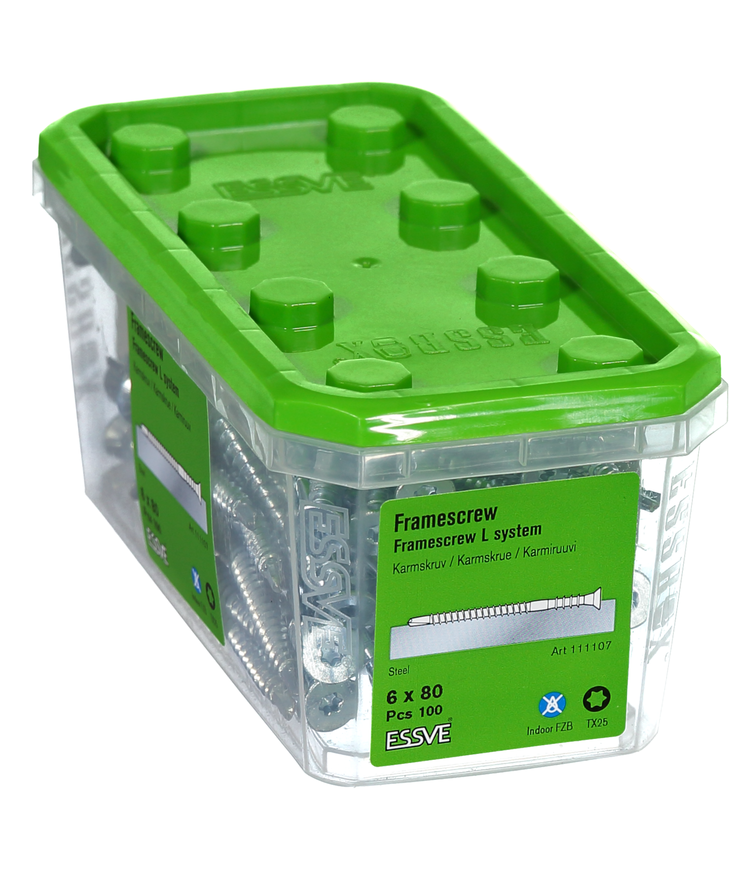 KARMSKRUV L BS FZB 6X80 100P M BORRSPETS FÖRZINKAD (TX25)