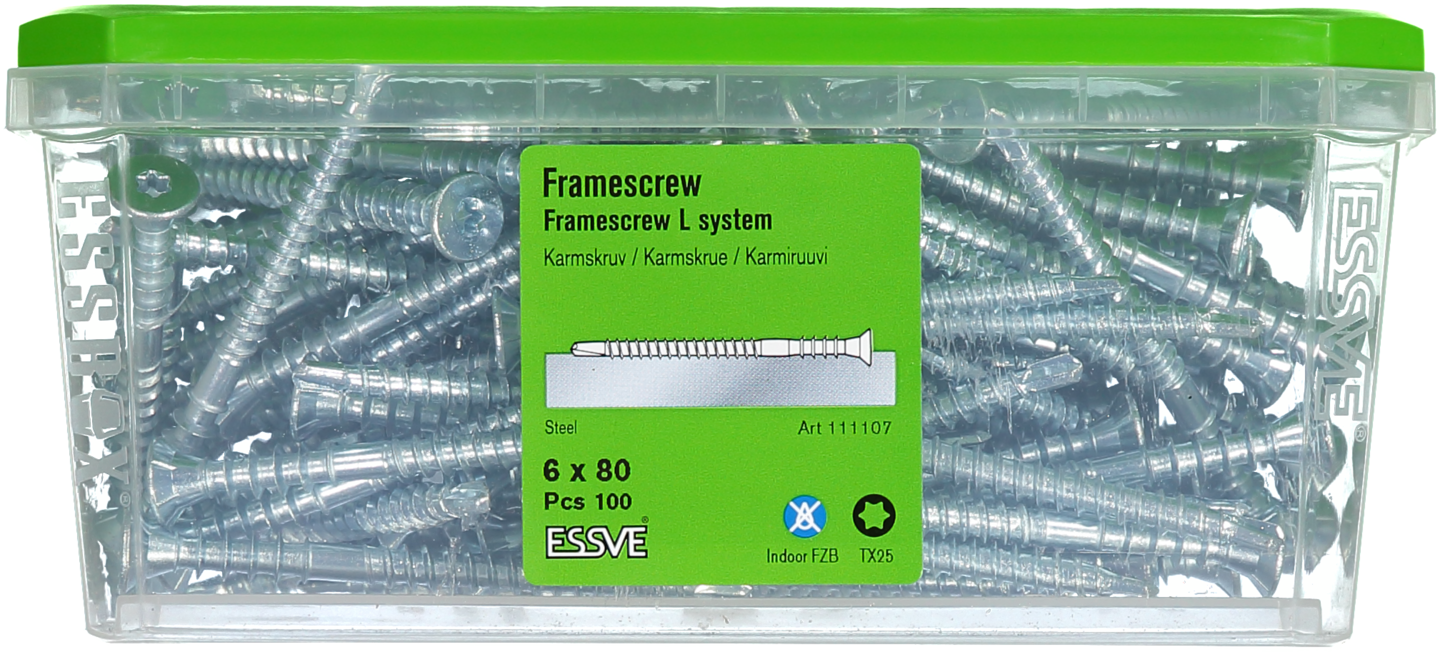 KARMSKRUV L BS FZB 6X80 100P M BORRSPETS FÖRZINKAD (TX25)