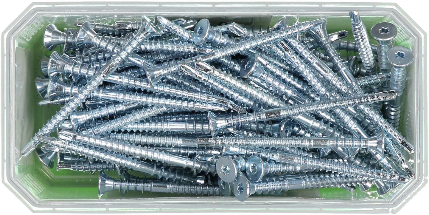 KARMSKRUV L BS FZB 6X80 100P M BORRSPETS FÖRZINKAD (TX25)