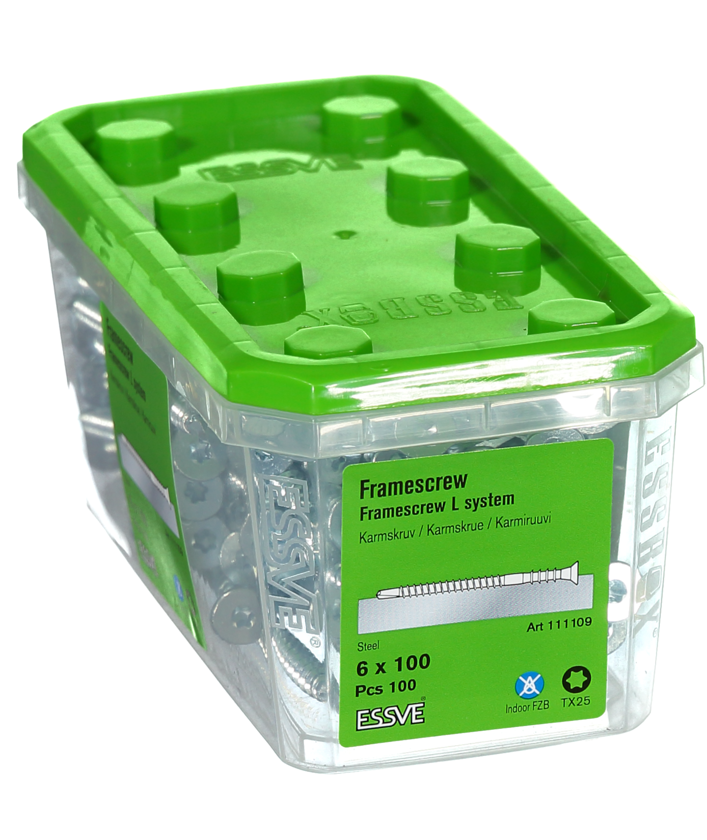 KARMSKRUV L BS FZB 6X100 100ST