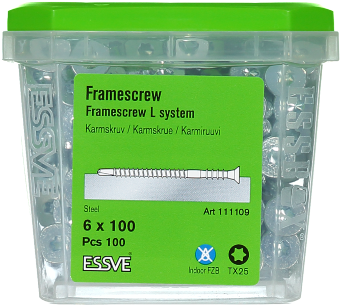 KARMSKRUV L BS FZB 6X100 100ST