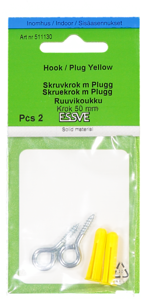 SKRUVKROK 50MM M PLUGG 2P