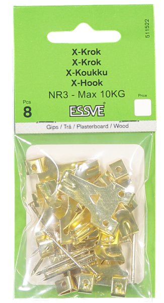 MÄSSINGSKROK ESSVE INKLUSIVE NÅLSPIK NR3 8ST 8ST