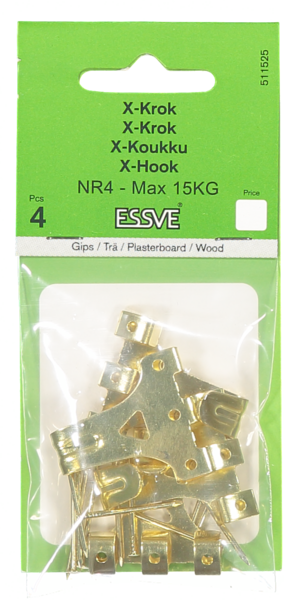 MÄSSINGSKROK ESSVE INKLUSIVE NÅLSPIK NR4 4ST 4ST