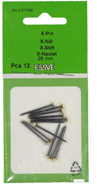 NÅLSPIK ESSVE X-NÅL 26MM 12ST