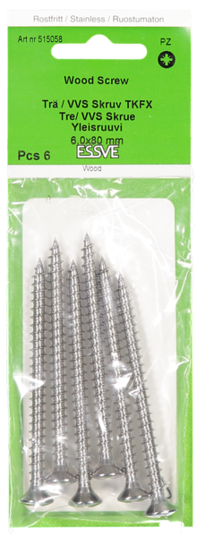 SKRUV VVS TKFX A2 6.0X80 6ST