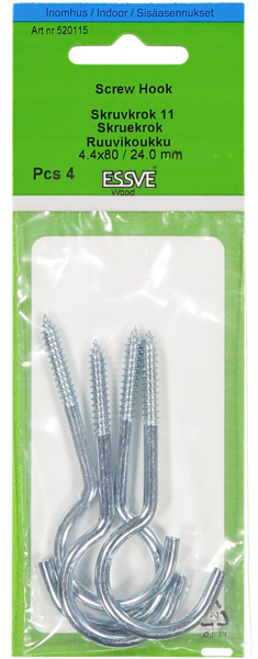 SKRUVKROK ESSVE 11 FZB 80MM 4ST