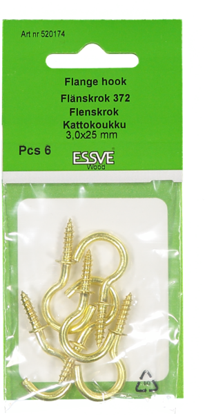FLÄNSKROK ESSVE 372 MÄSSING 25MM