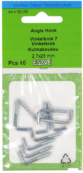 VINKELKROK ESSVE L 7 FZB 25MM 10ST