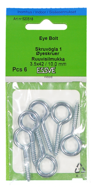 SKRUVÖGLA ESSVE 1 FZB 25X10MM 6ST UTG