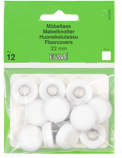 GOLVSKYDD ESSVE MED FILTINSATS OCH RÖRFÄSTE 22MM 12ST