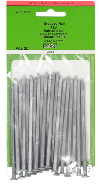 TRÅDSPIK RÄFFLAD FZV 100X3.4 FP/20